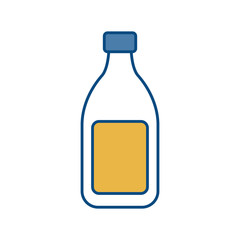wine bottle icon over white background vector illustration