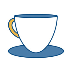 coffee mug icon over white background vector illustration