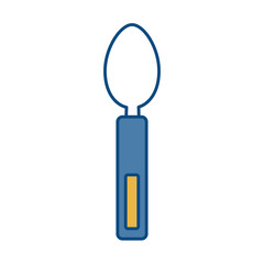 spoon icon over white background vector illustration