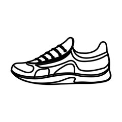 sport shoe icon over white background vector illustration