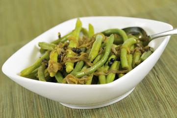 Green Beans with Onions, Horizontal