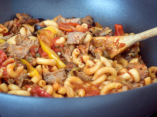 Beef and macaroni goulash