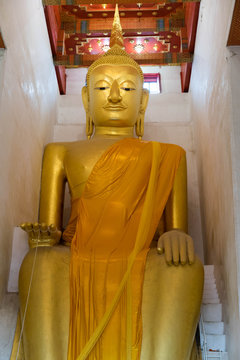 Ancient Golden Buddha in Suphan Buri, Thailand