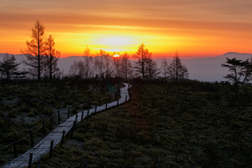 甘利山からの日の出
