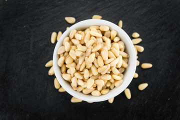 Slate slab with Pine Nuts