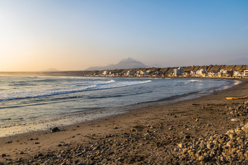 Fototapeta na wymiar Huanchaco Beach and town - Trujillo, Peru
