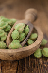 Portion of Wasabi Peanuts
