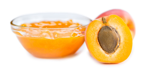 Fototapeta na wymiar Apricot Jam (isolated on white)