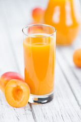 Apricot Juice (selective focus, close-up shot)