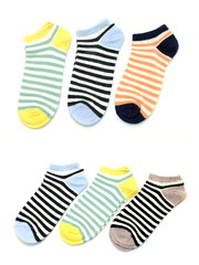 set of several multi colored socks isolated on white background