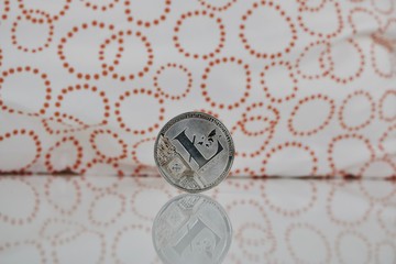 Obraz na płótnie Canvas Silver Litecoin coin
