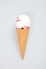 Ice cream cone or ice cream on the background.