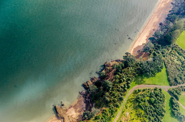 Aerial view on a beach in Auckland, New Zealand