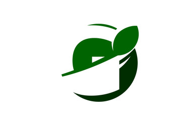 G Green Circle Swoosh Letter Logo