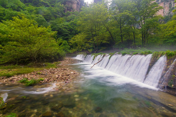 Waterfall in Golden whip stream at Zhangjiajie National Forest Park, Hunan, China