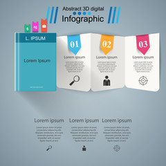 Notepad, notebook icon. Abstract infographic.