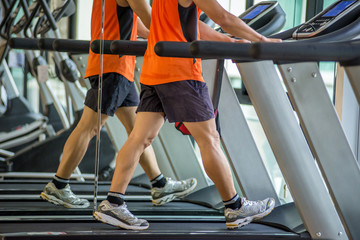 training equipment in the gym at sports club for exercise