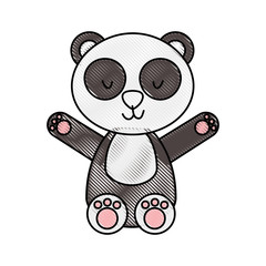 cute and tender bear panda vector illustration design