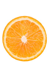 Pulp of orange on white background. Orange on a white background