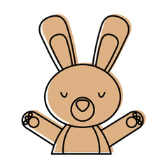 cute and tender rabbit vector illustration design