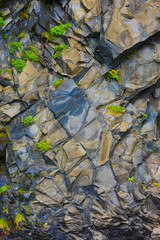 Basalt columns texture