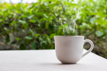Coffee mug, coffee shop - natural style photography
