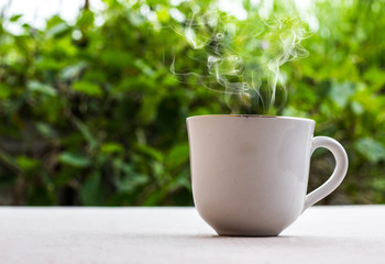 Coffee mug, coffee shop - natural style photography