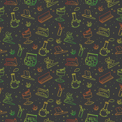 Seamless pattern - Smoking stuff