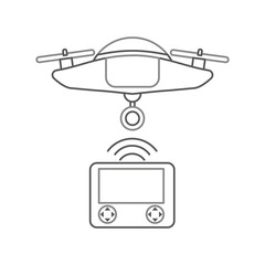 Drone remote control icon vector illustration design