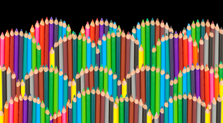  fond de crayons de couleurs