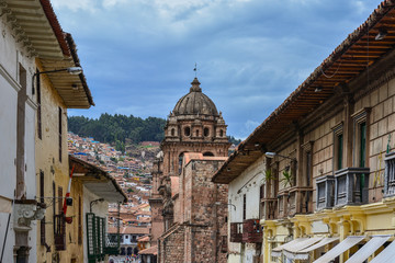 Fototapeta na wymiar Peru Cusco santo domingo convent street