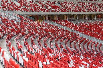 Naklejka premium red and white stadium seat