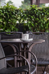 coffee on wooden table