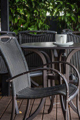 coffee on wooden table