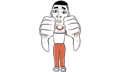 man in action cartoon