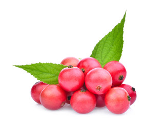 Muntingia calabura, Tropical fruit isolated on white background