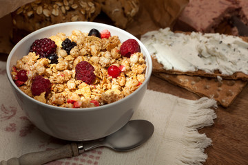 Crunchy cereals bowl
