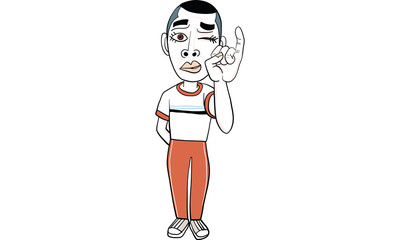 man in action cartoon