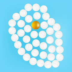 Human Heart With Pills Isolated On A Background Realistic Vector Illustration.