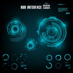 Futuristic virtual graphic touch user interface, HUD