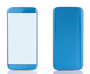 Back anf front view of generic smartphone