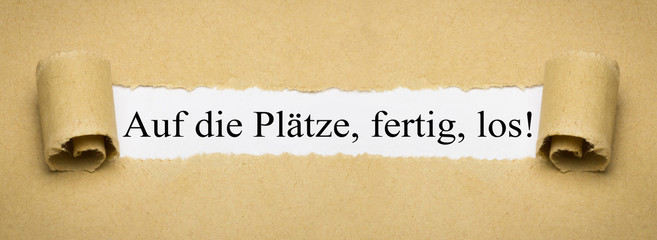 Auf die Plätze, fertig, los!