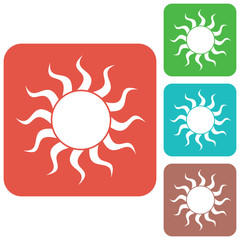 Sun stylized image icon