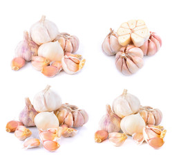 garlic isolated on white background