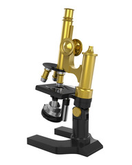 Antique Microscope Isolated
