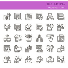 Web Hosting , Thin Line and Pixel Perfect Icons.