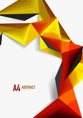 Fototapeta premium Vector low poly style 3d triangle line
