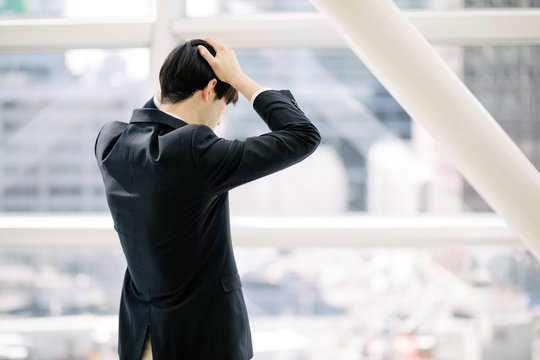 depressed young businessman
