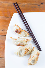 Fresh Gyoza with sauce