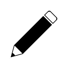 Simple Pencil Icon Vector Isolated, Office, School